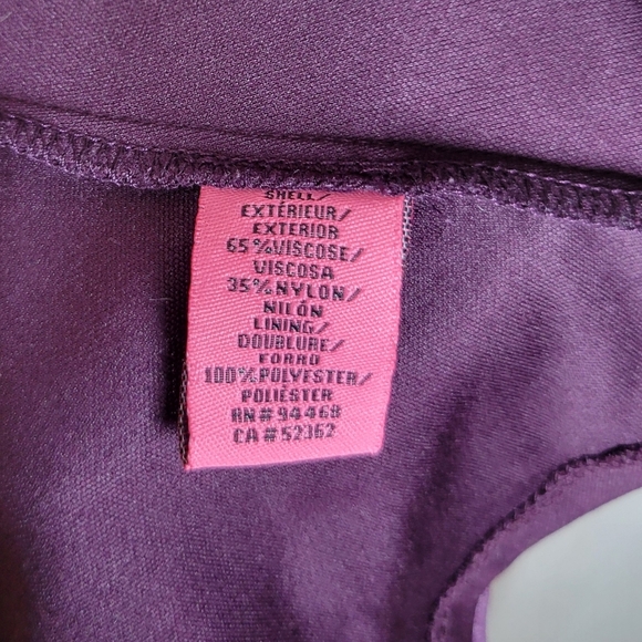 Betsey Johnson Vintage Velvet Polka Dot Wrap Dress Purple Size 2 - Picture 12 of 12